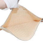 Hermes Bora GM Straw Cotton Ivory Pouch Silver — view 6