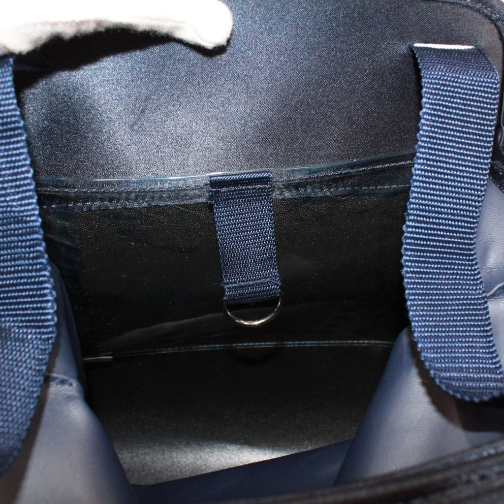 Hermes Sherpa Travel Around the Stars Exhibition Nylon Navy Backpack Silver — view 8
