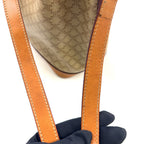 Celine Macadam Pattern Drawstring Leather Beige Light Brown Shoulder Bag Gold — view 9
