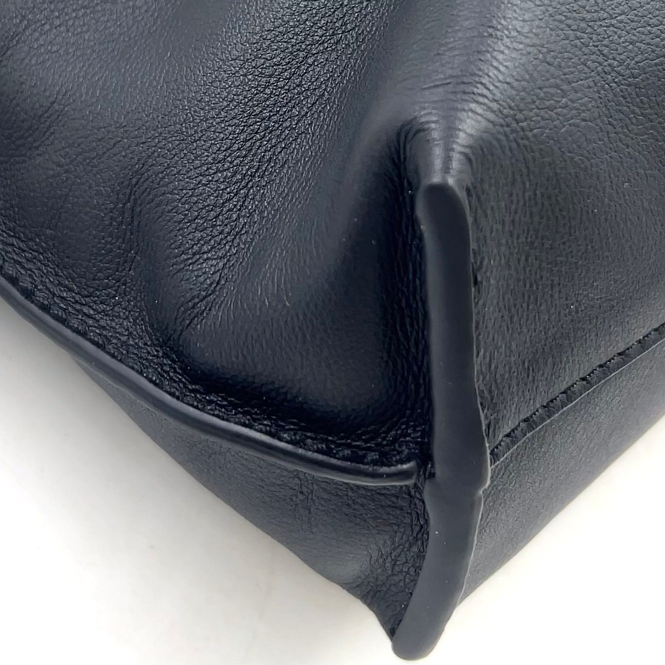 Loewe Flamenco Clutch Leather Black Shoulder Bag Silver — view 9