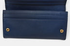 Prada Wallet with Pass Case Bluette Blue Saffiano Metal — view 8