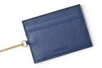 Prada Wallet with Pass Case Bluette Blue Saffiano Metal — view 3
