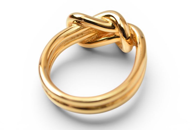 Hermes Scarf Ring Holder Atame Gold — view 4