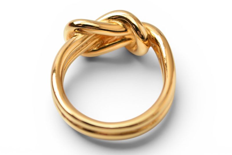 Hermes Scarf Ring Holder Atame Gold — view 2