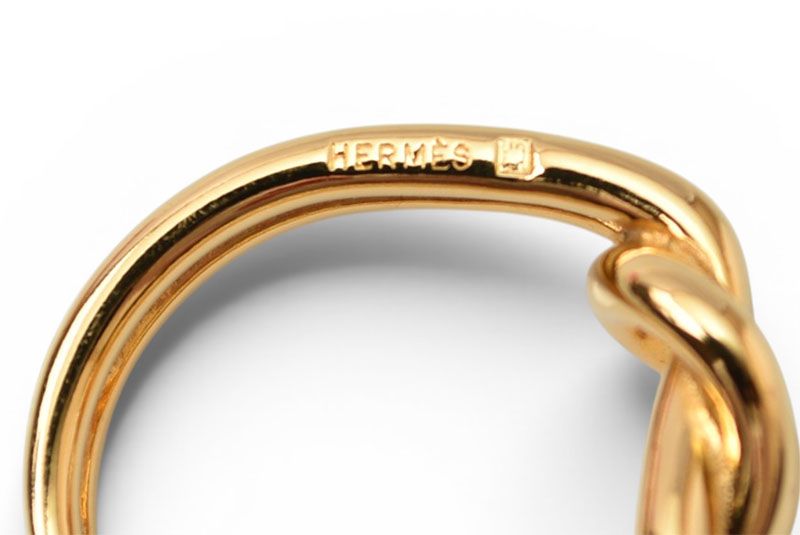 Hermes Scarf Ring Holder Atame Gold — view 5