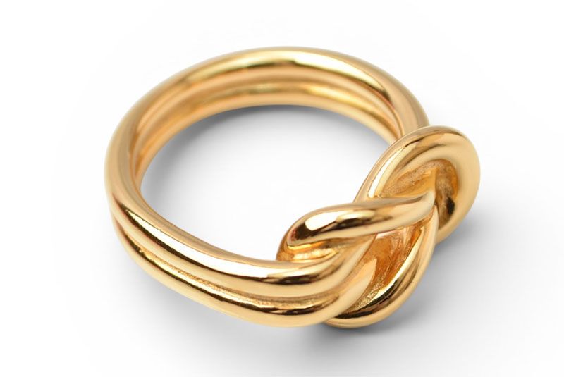 Hermes Scarf Ring Holder Atame Gold — view 3
