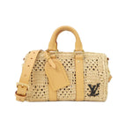 Louis Vuitton Damier Raffia Keepall Bandouliere 25 cm Boston