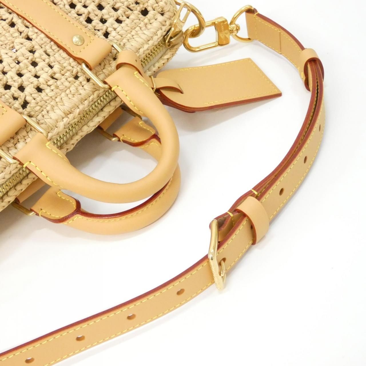 Louis Vuitton Damier Raffia Keepall Bandouliere 25 cm Boston — view 5