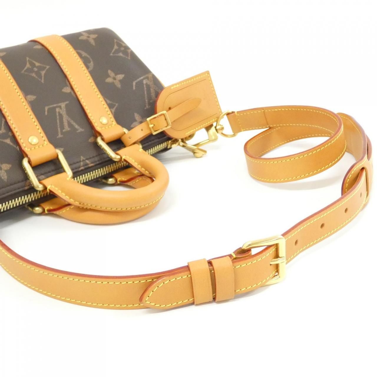 Louis Vuitton Monogram Leather Keepall Bandouliere 25 cm Boston — view 9
