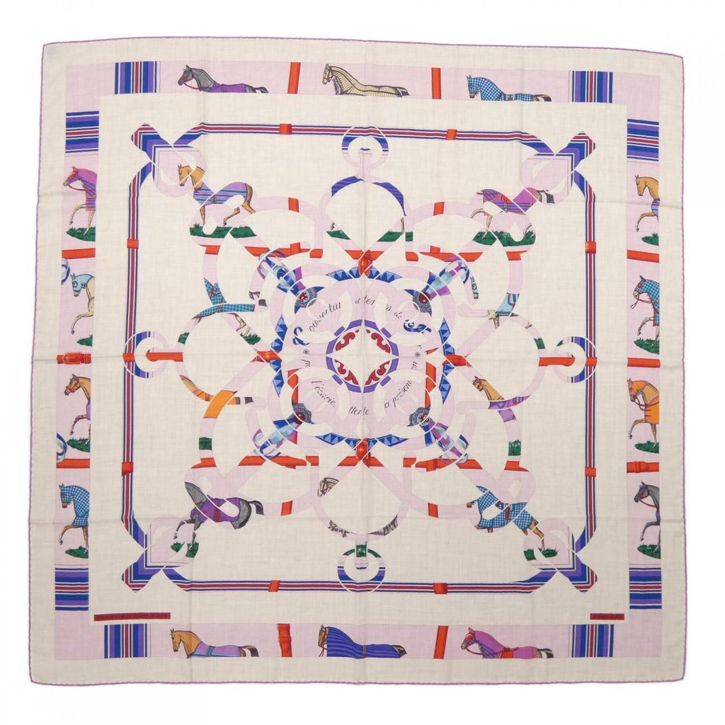 Hermes Eperon D'or Et Tenues de Jour Carre Shawl Scarf