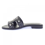 Hermes Oran Sandals Black — view 2