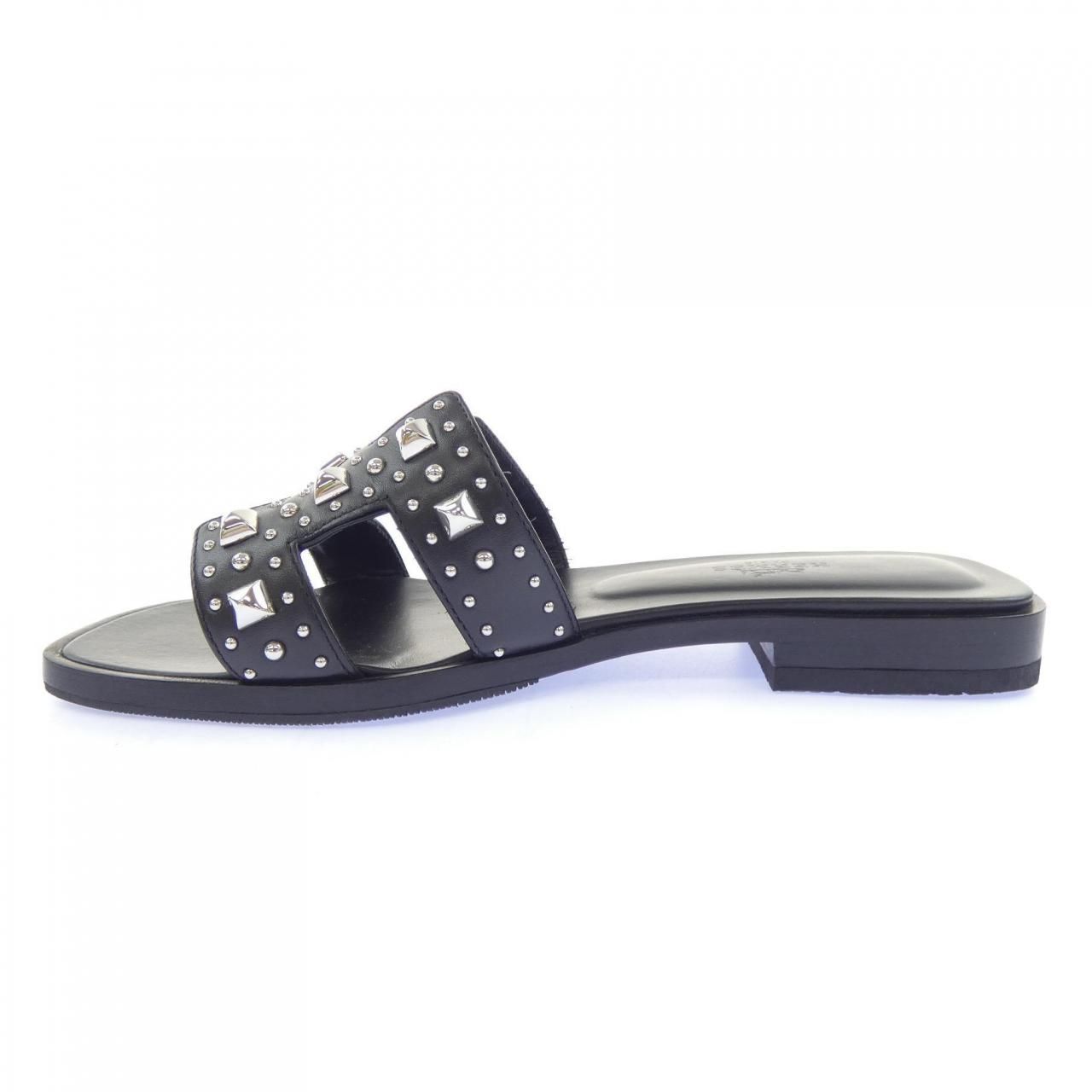 Hermes Oran Sandals Black — view 2