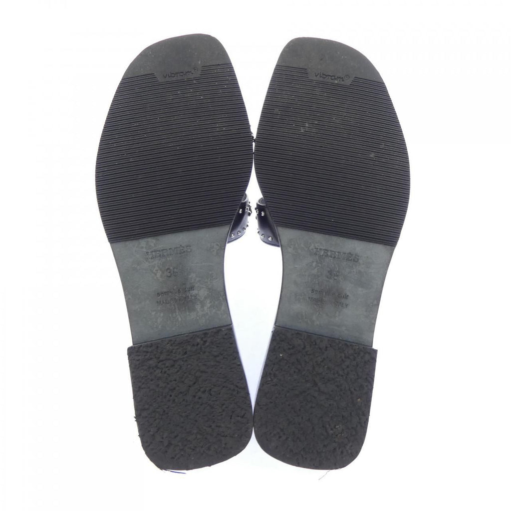 Hermes Oran Sandals Black — view 4