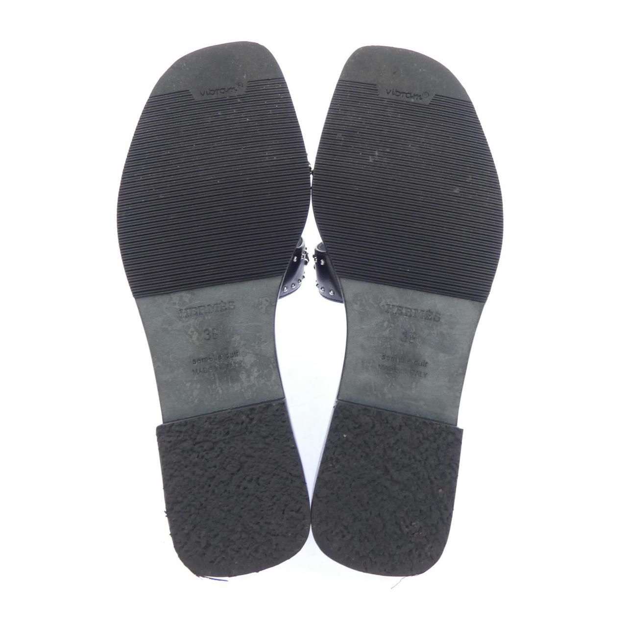 Hermes Oran Sandals Black — view 4