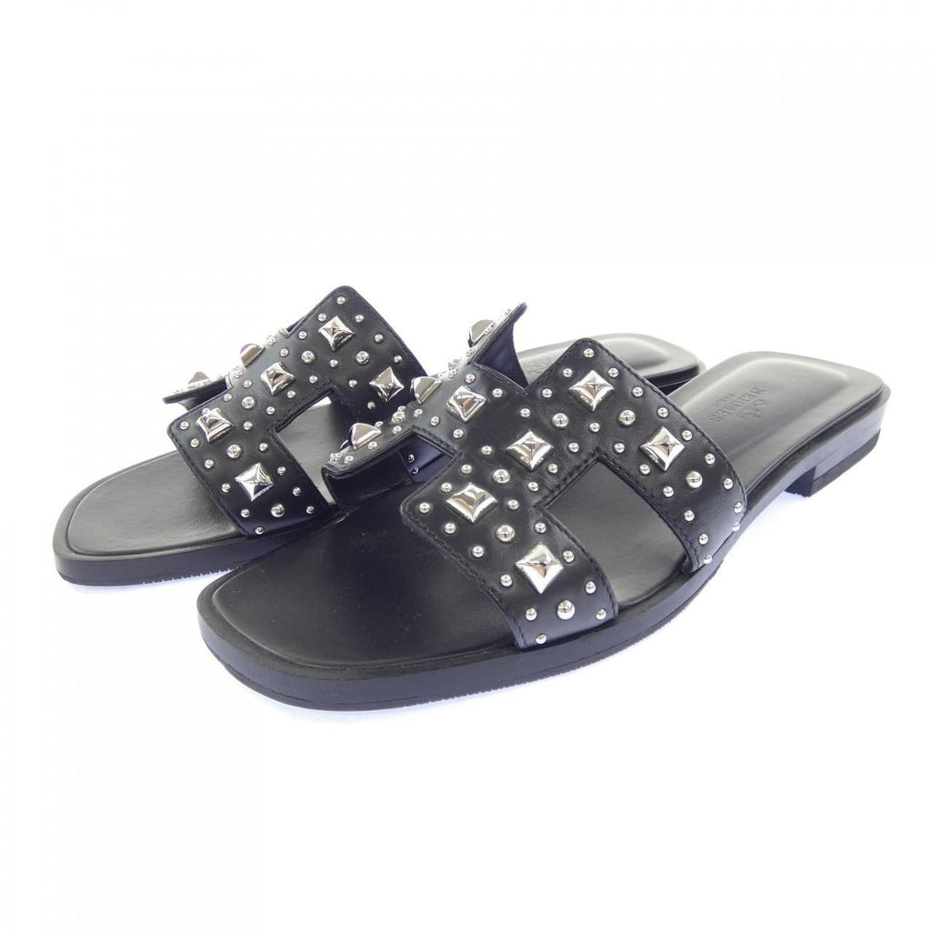 Hermes Oran Sandals Black — view 3