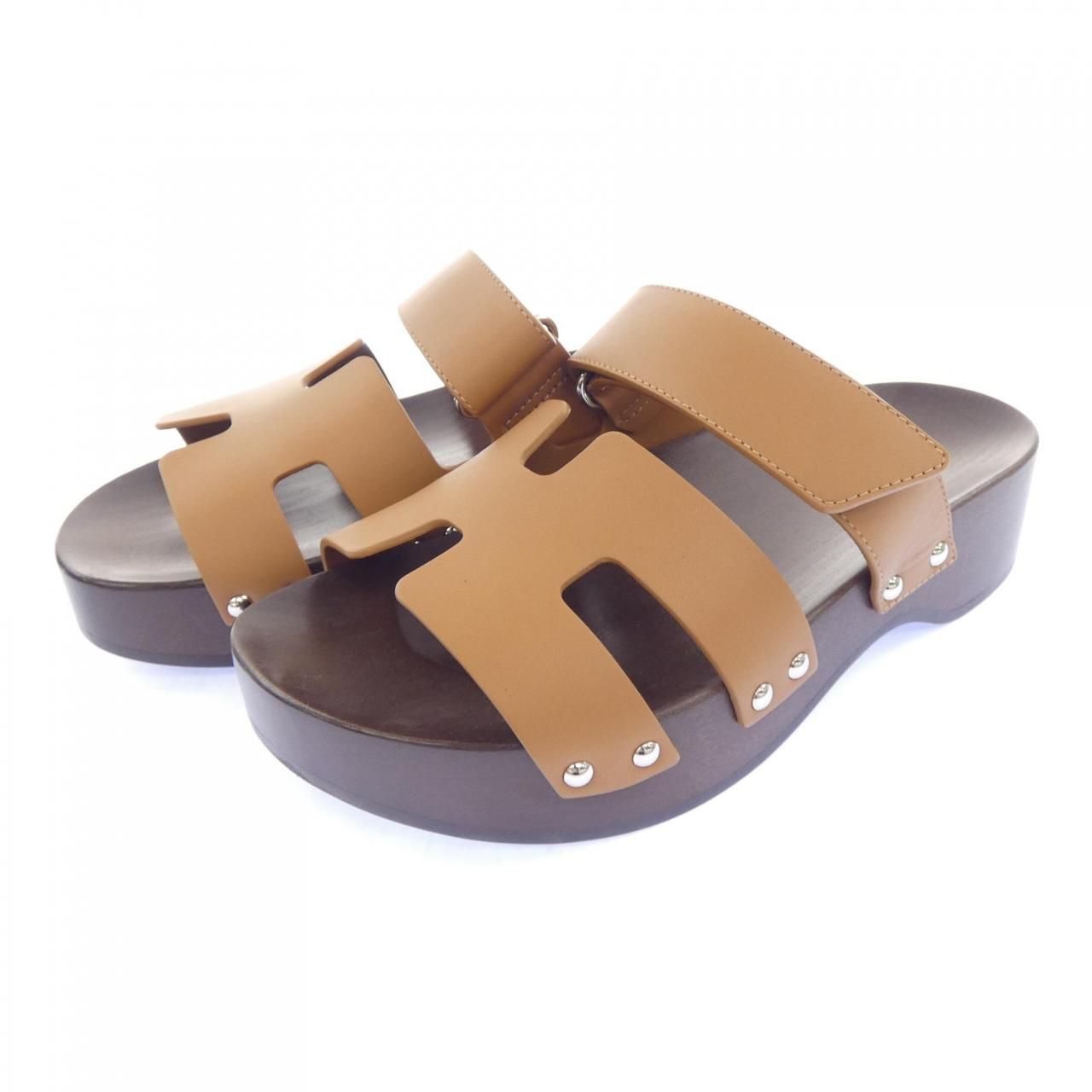 Hermes Cos Sandals Brown — view 3
