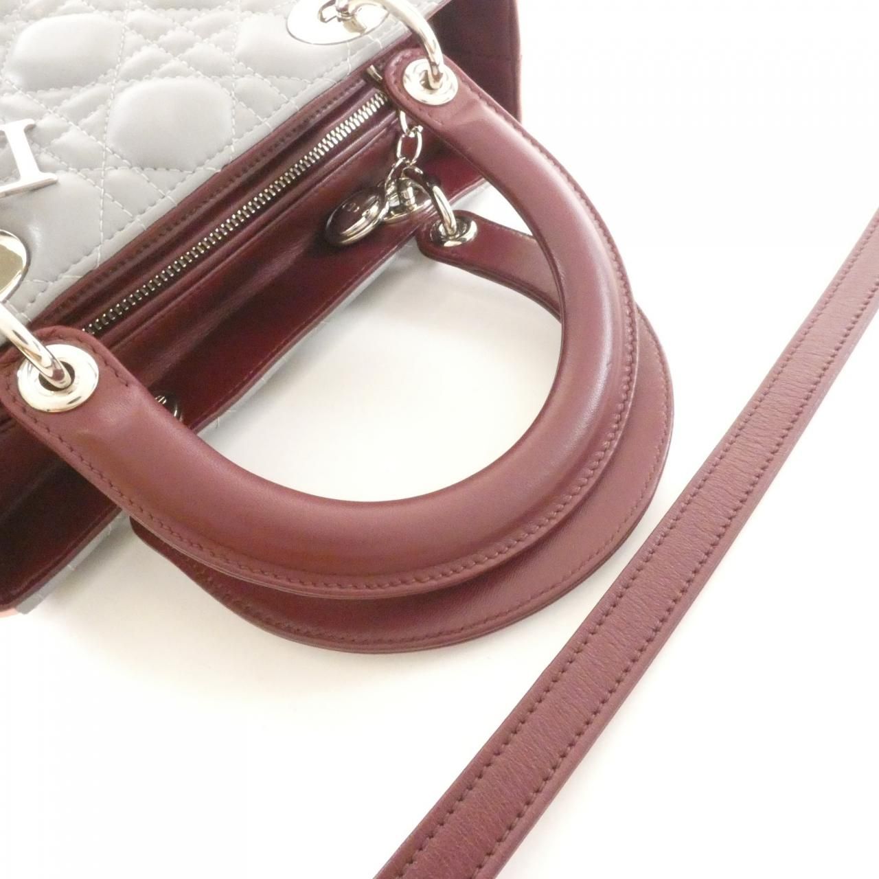 Dior Lady Bag Handbag Gray — view 5