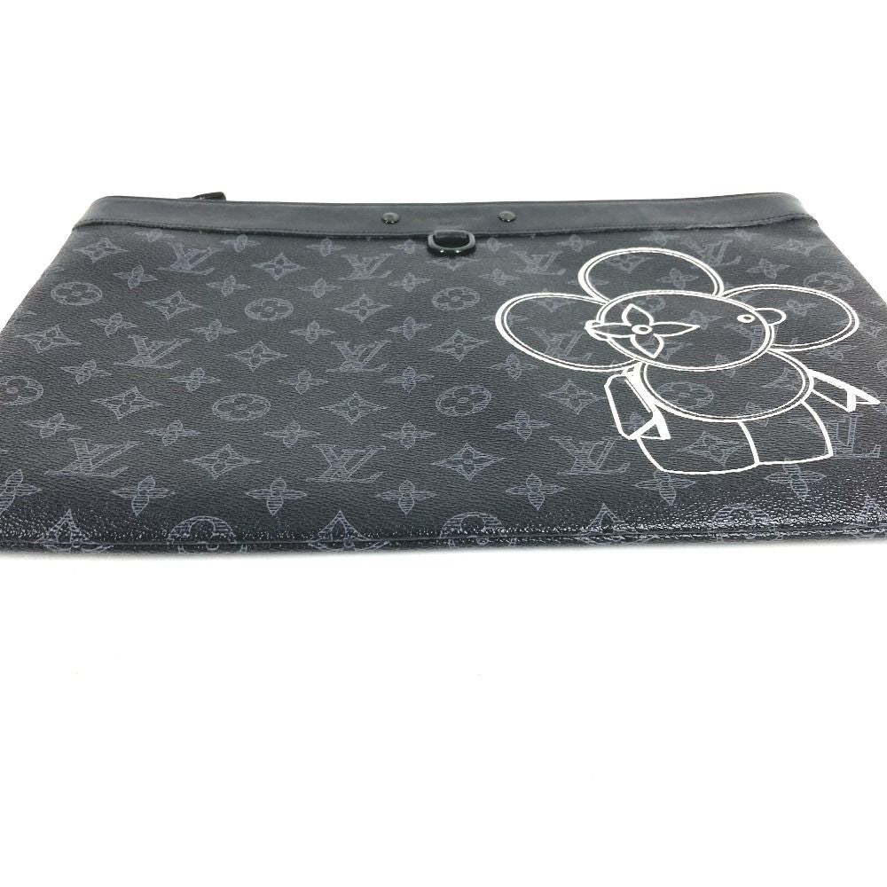 Louis Vuitton Clutch Pochette Apollo Vivienne Monogram Eclipse Canvas Black — view 6