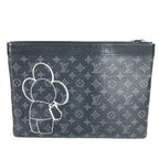 Louis Vuitton Clutch Pochette Apollo Vivienne Monogram Eclipse Canvas Black — view 2
