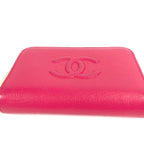 Chanel Coin Case CC Logo Leather Pink — view 2