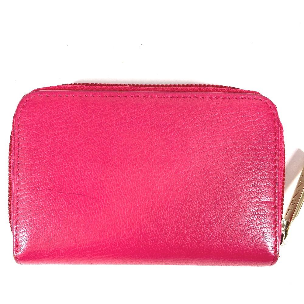 Chanel Coin Case CC Logo Leather Pink — view 6