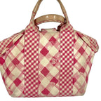 Chanel Handbag CC Logo Gingham Check Canvas Pink — view 2