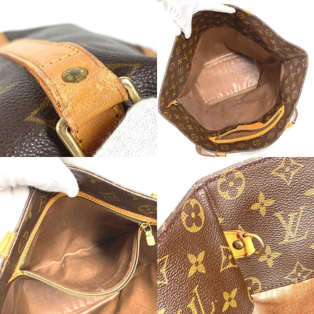 Louis Vuitton Shoulder Bag Sac Shopping Monogram Canvas Brown — view 8