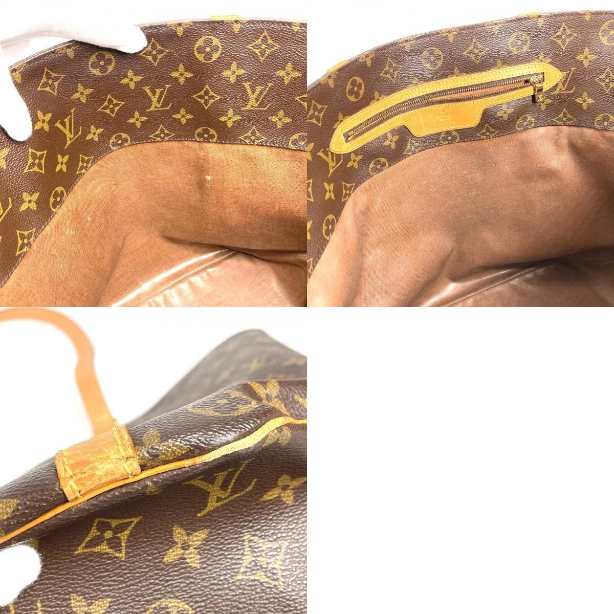 Louis Vuitton Shoulder Bag Sac Shopping Monogram Canvas Brown — view 9