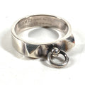 Hermes Ring Collier de Chien Logo Silver