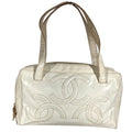 Chanel Shoulder Bag Logo Triple Coco CC Enamel White