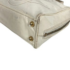 Chanel Shoulder Bag Logo Triple Coco CC Enamel White — view 6