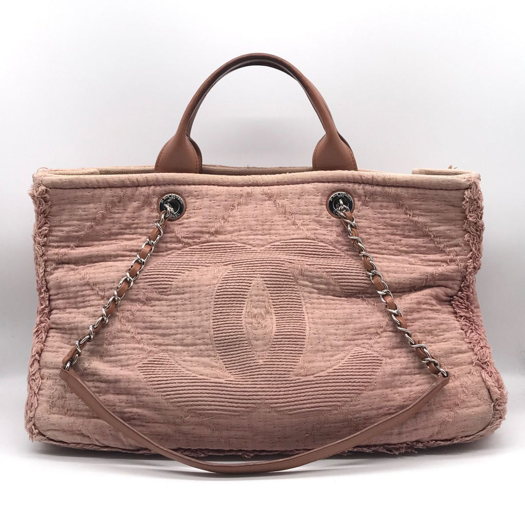Chanel CC Logo Large Shopping Tote 2-Way Chain Shoulder Bag Price Negotiation