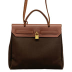 Hermes Handbag Herbag PM Dark Brown Gold — view 3