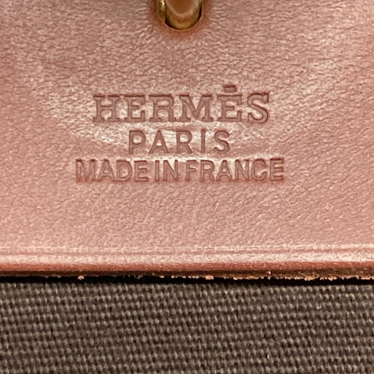Hermes Handbag Herbag PM Dark Brown Gold — view 9