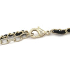 Chanel Necklace Leather Black Gold Bag Motif — view 4