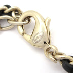 Chanel Necklace Leather Black Gold Bag Motif — view 5