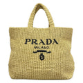 Prada Tote Crochet Beige Black