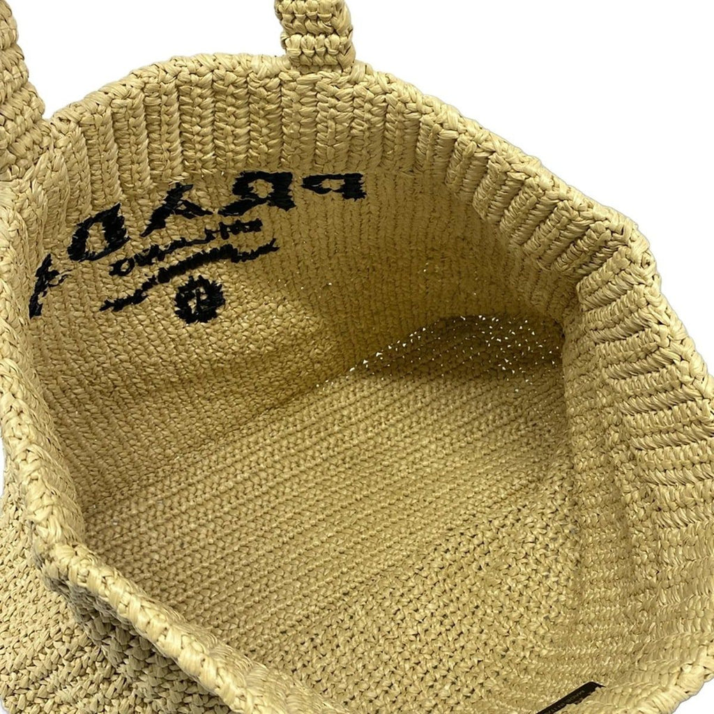 Prada Tote Crochet Beige Black — view 7