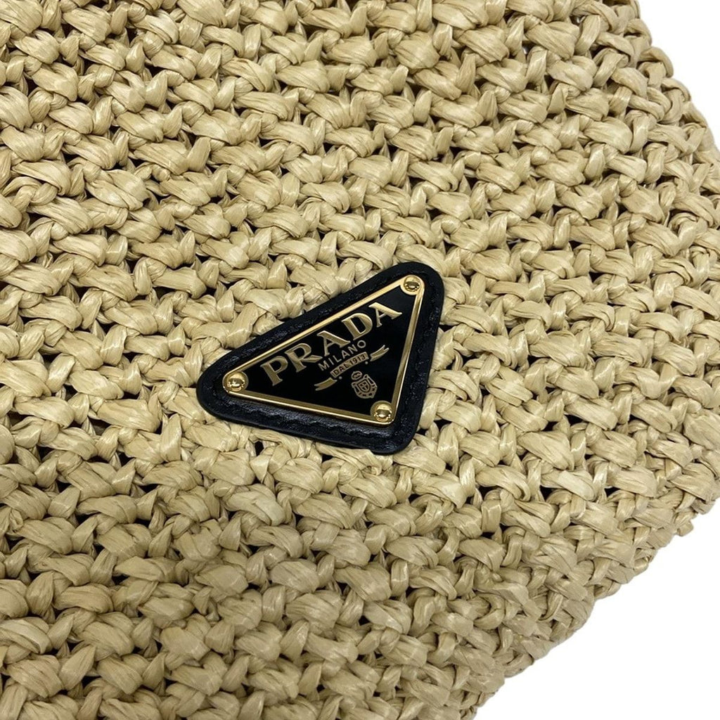 Prada Tote Crochet Beige Black — view 8