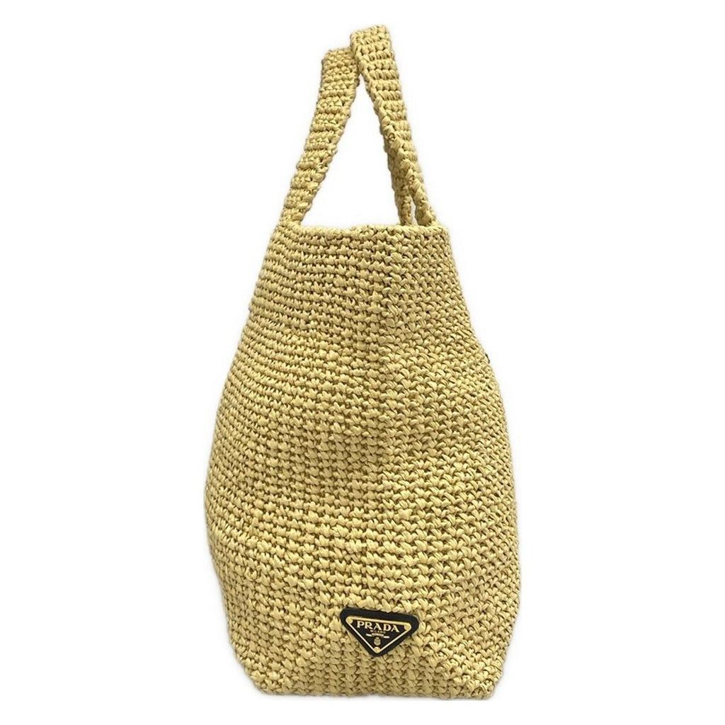 Prada Tote Crochet Beige Black — view 2