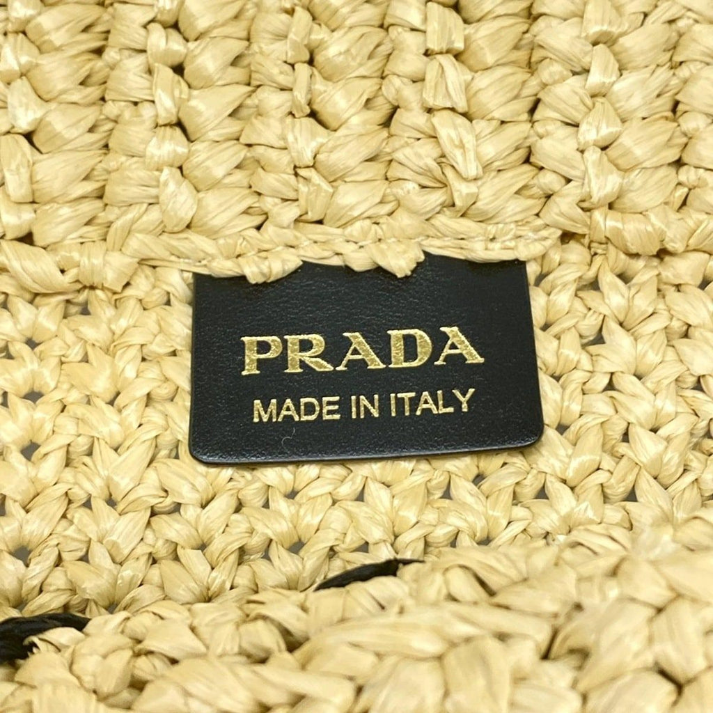 Prada Tote Crochet Beige Black — view 9