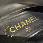 Chanel Long Boots 37 C Black Gold 2-Way Nylon Cover Removable with Pocket — view 9