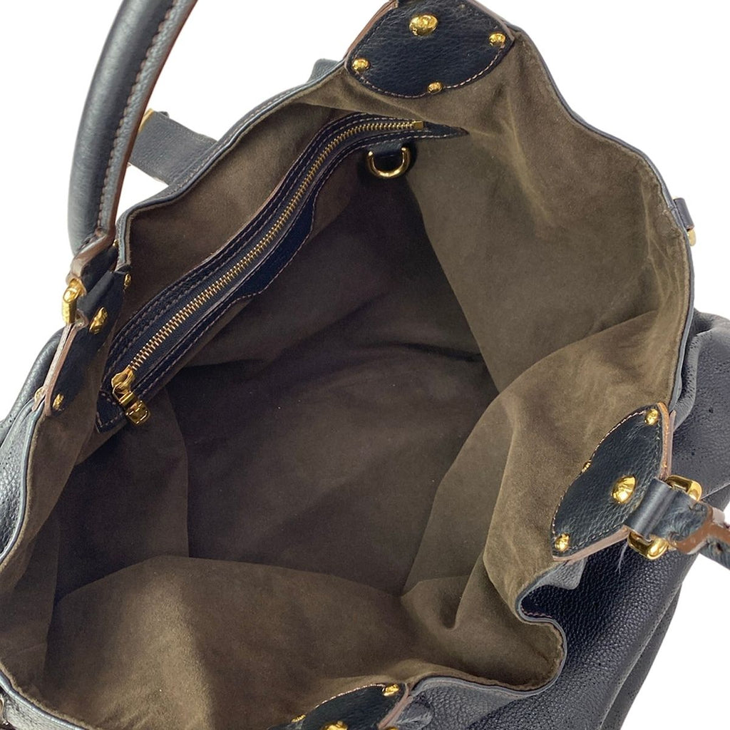 Louis Vuitton Handbag Mahina L Noir Leather — view 7