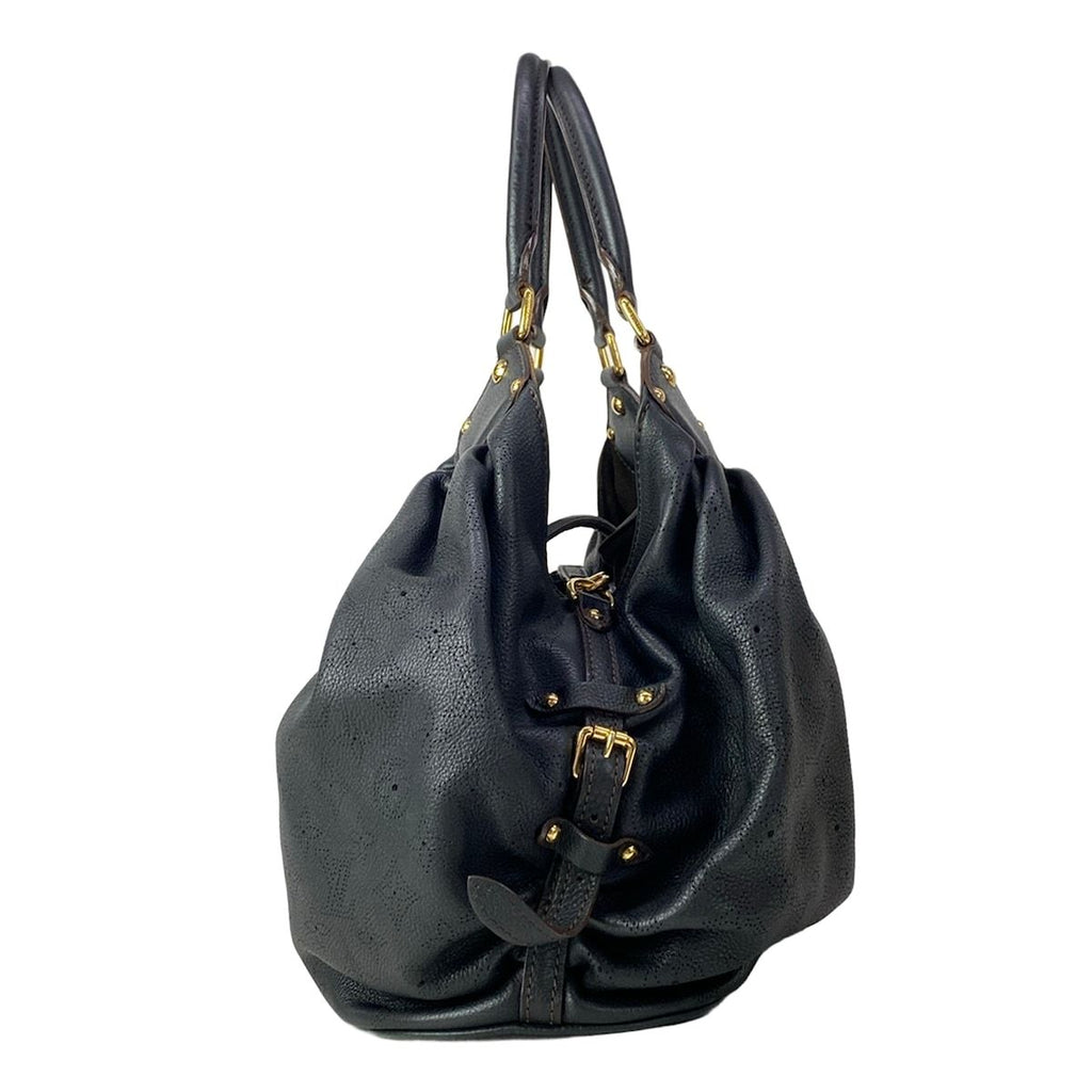 Louis Vuitton Handbag Mahina L Noir Leather — view 4