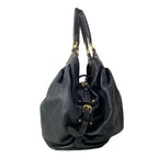 Louis Vuitton Handbag Mahina L Noir Leather — view 4