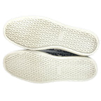 Hermes Slip on Black White Gray Silk Leather Slipper — view 4