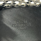 Hermes Slip on Black White Gray Silk Leather Slipper — view 5