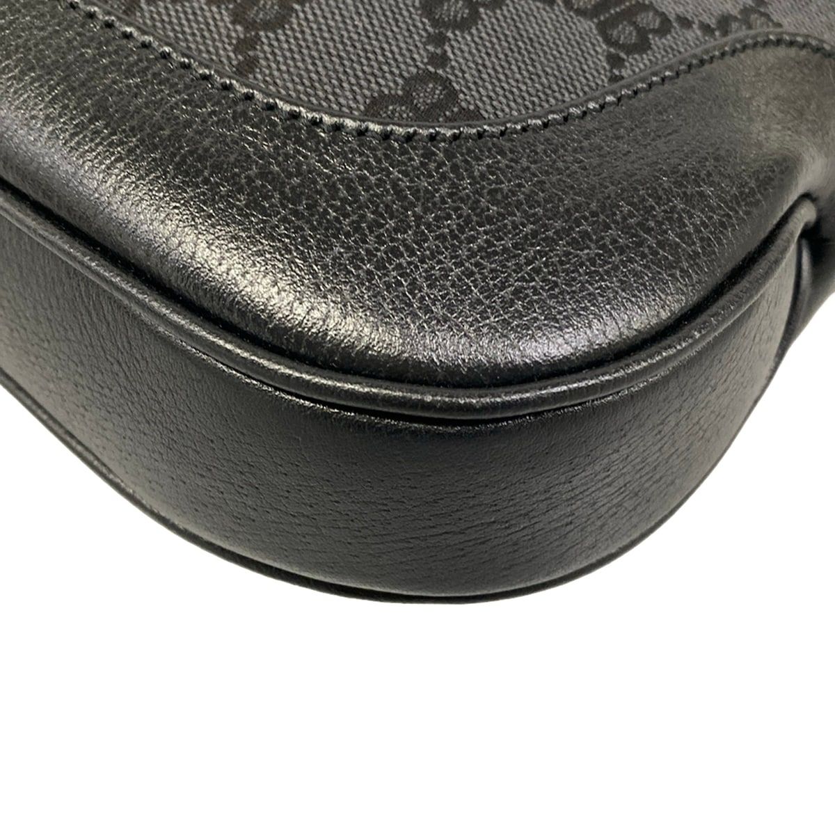 Gucci Shoulder Bag the Hacker-s Hobo Black Dark Gray Red Collaboration Leather — view 6