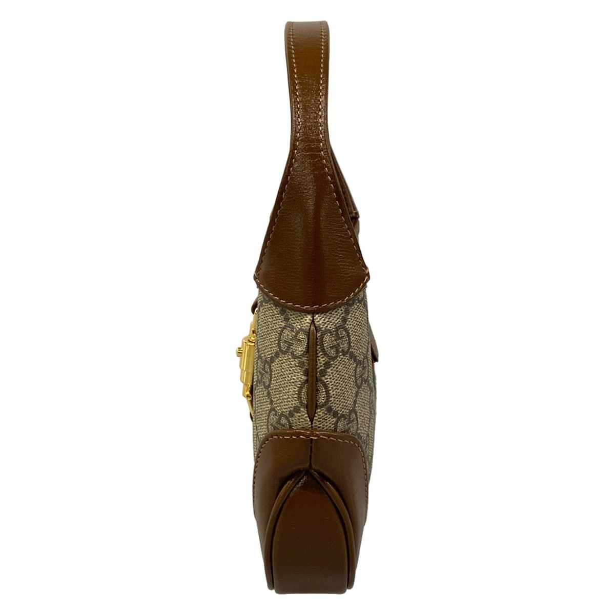 Gucci Handbag Jackie Beige Dark Brown 2-Way Sherry Leather — view 4