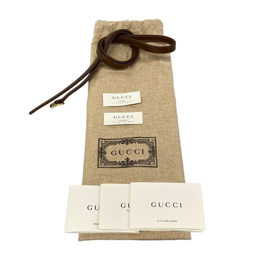 Gucci Handbag Jackie Beige Dark Brown 2-Way Sherry Leather — view 8